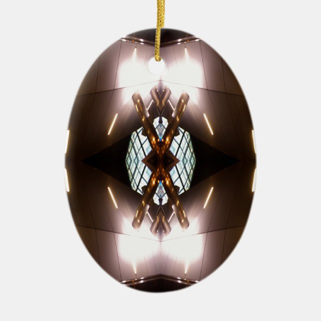 Ornate Metallica Urban Futurism Christmas Ornament (Front)