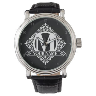 Ornate Monogram Design Watch