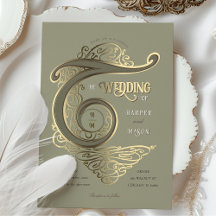 Ornate Monogram Wedding Elegant Typography