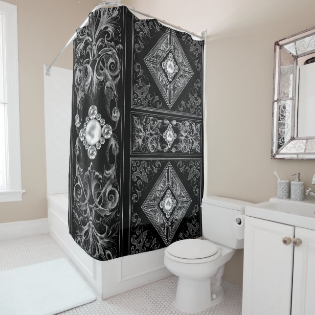 Ornate Opulence | Black and Silver Jewel Flourish (In Situ)