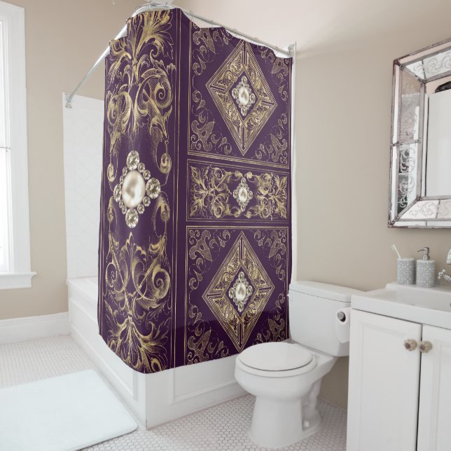 Ornate Opulence | Purple and Gold Jewelled Flouris (In Situ)