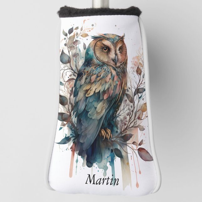 Ornate Owl Golf Head Cover (Rotate 90)