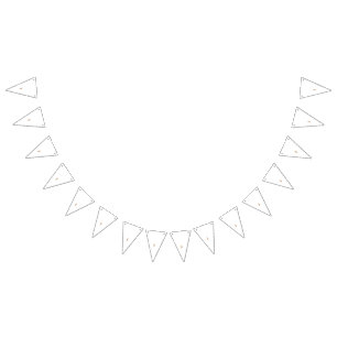 Ornate paisley design with beige floral and leaf m bunting flags