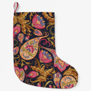 Ornate Paisley: Elegant Seamless Pattern. Small Christmas Stocking
