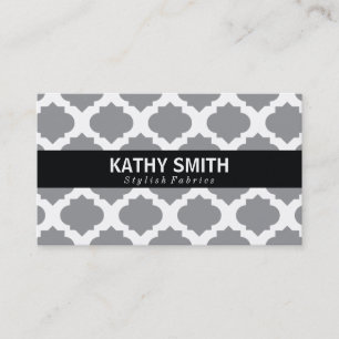 Ornate Pattern   Chic (grey) Business Card