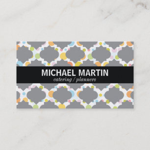 Ornate Pattern (grey)   Festive Business Card