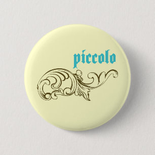 Ornate Piccolo 2 Inch Round Button