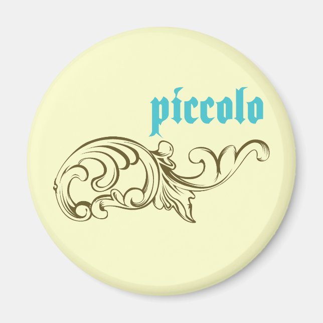 Ornate Piccolo Magnet (Front)