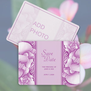 Ornate Purple Plum Wedding Save the Date Invitation