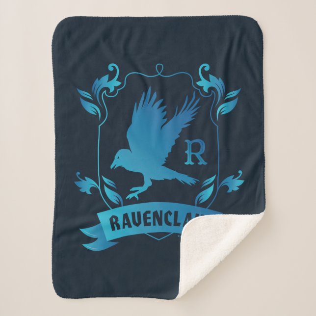 Ornate RAVENCLAW™ House Crest Sherpa Blanket (Front)