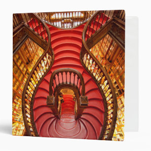 Ornate red stairway, Portugal Binder