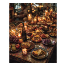Ornate Red Wine Banquet Table