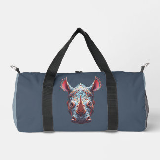 Ornate Rhono Portrait - Psychedelic Spirit Mask Duffle Bag