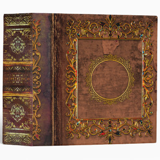 Ornate Rustic Bejeweled Faux Leather Celtic Binder