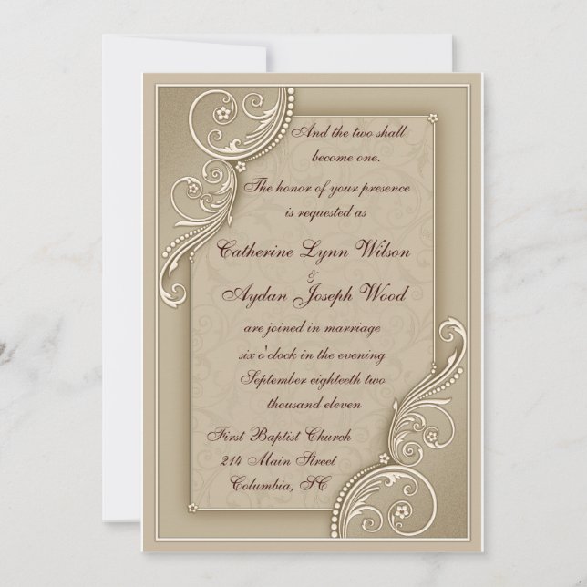 Ornate Scroll Invitation (Front)