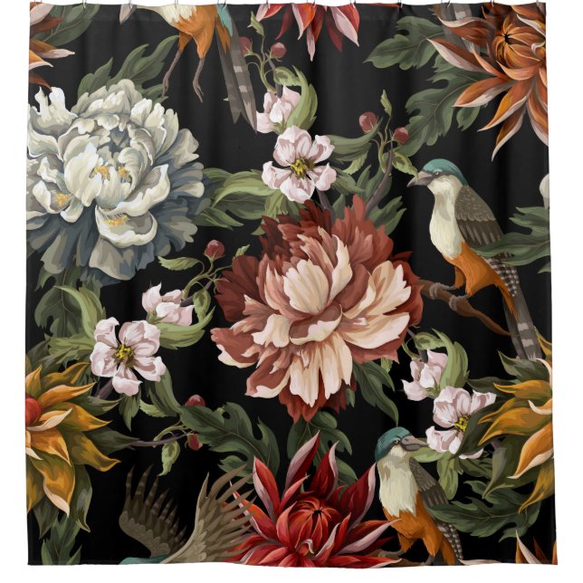 Ornate seamless pattern with vintage peonies,  ros (Front)