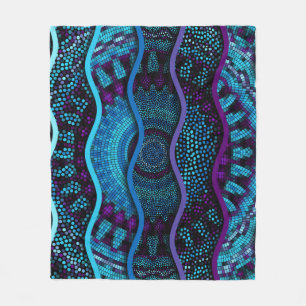 Ornate seamless texture background. Relief waves o Fleece Blanket