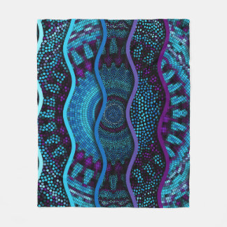 Ornate seamless texture background. Relief waves o Fleece Blanket