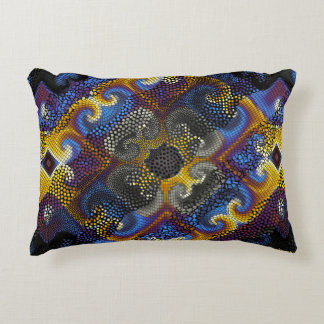 Ornate seamless texture background. Waves of ornam Accent Pillow