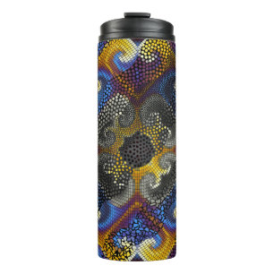 Ornate seamless texture background. Waves of ornam Thermal Tumbler