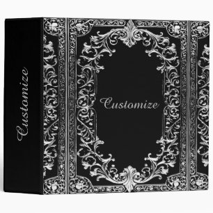 Ornate Silver Frame  Binder