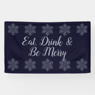 Ornate Silver Snowflake Banner