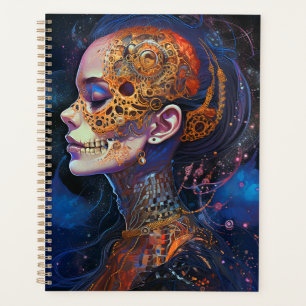 Ornate Skull Woman Surreal Art Planner