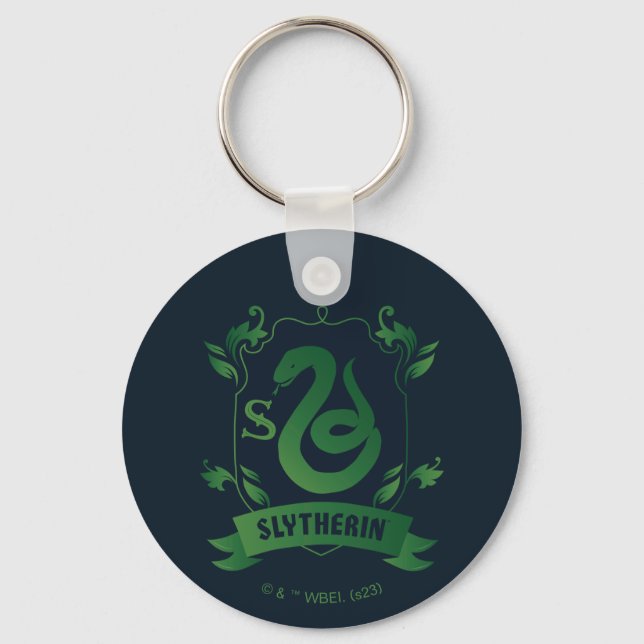 Ornate SLYTHERIN™ House Crest Keychain (Front)