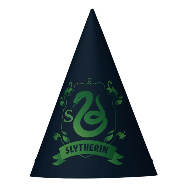 Ornate SLYTHERIN™ House Crest Party Hat (Front)