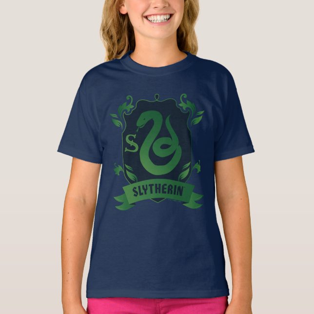 Ornate SLYTHERIN™ House Crest T-Shirt (Front)