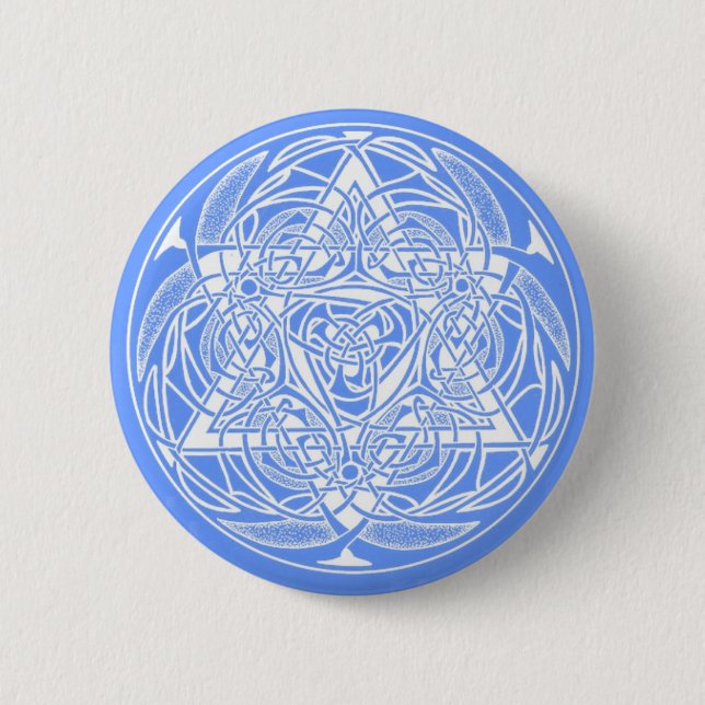 Ornate Star of David 2 Inch Round Button (Front)