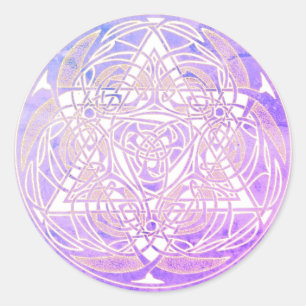 Ornate Star of David Jewish  Classic Round Sticker