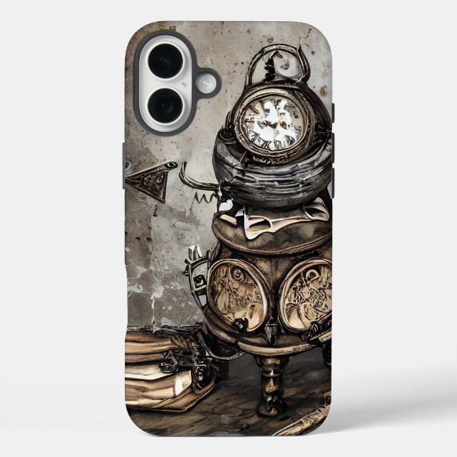 Ornate Steampunk Cauldron | Spellbooks and Clocks Case-Mate iPhone Case (Back)