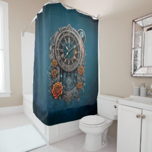 Ornate Steampunk Clock with Roses. 