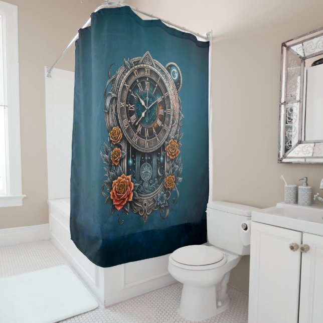Ornate Steampunk Clock with Roses.  (In Situ)