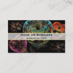 Ornate Steampunk Velvet Textured Hearts Business Card