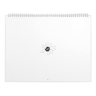 Ornate, stylized flower design with detailed petal calendar
