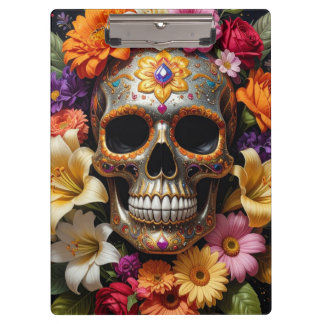 Ornate Sugar Skull Clipboard