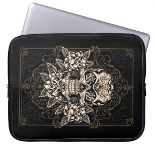 Ornate Sugar Skull Laptop Sleeve