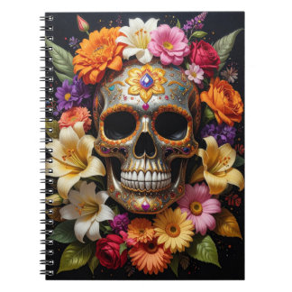 Ornate Sugar Skull Notebook