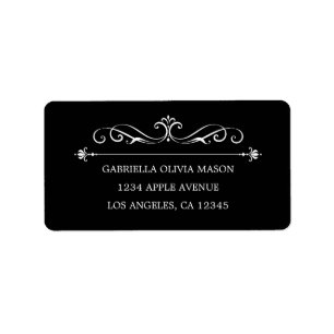 Ornate Swirl Label