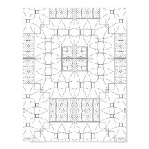 Ornate Tile Pattern Colouring Page Symmetry Design
