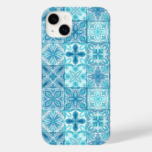 Ornate tiles in blue and white Case-Mate iPhone 14 plus case