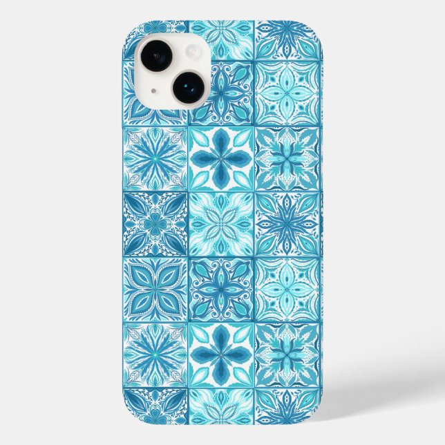 Ornate tiles in blue and white Case-Mate iPhone case (Back)