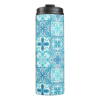 Ornate tiles in blue and white