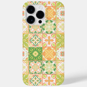 Ornate tiles in green and yellow Case-Mate iPhone 14 pro max case
