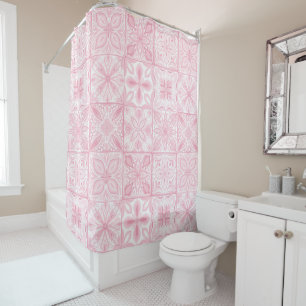 Ornate tiles in pink 
