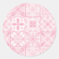 Ornate tiles in pink 