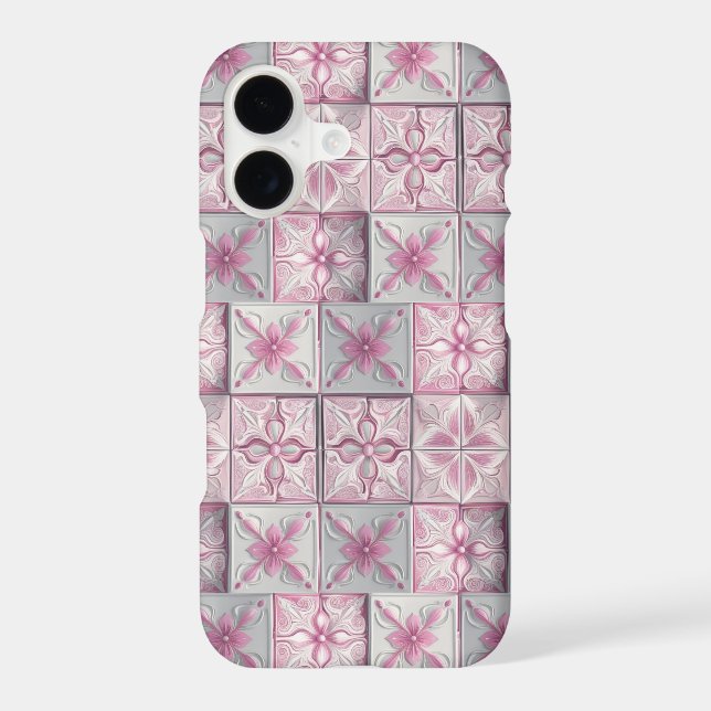 Ornate tiles in pink Floral Pattern (Back)