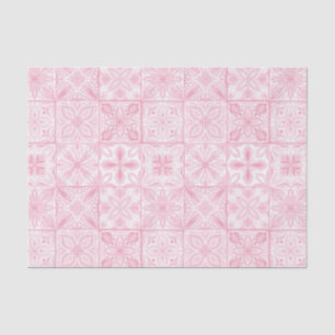 Ornate tiles in pink  tissue paper
